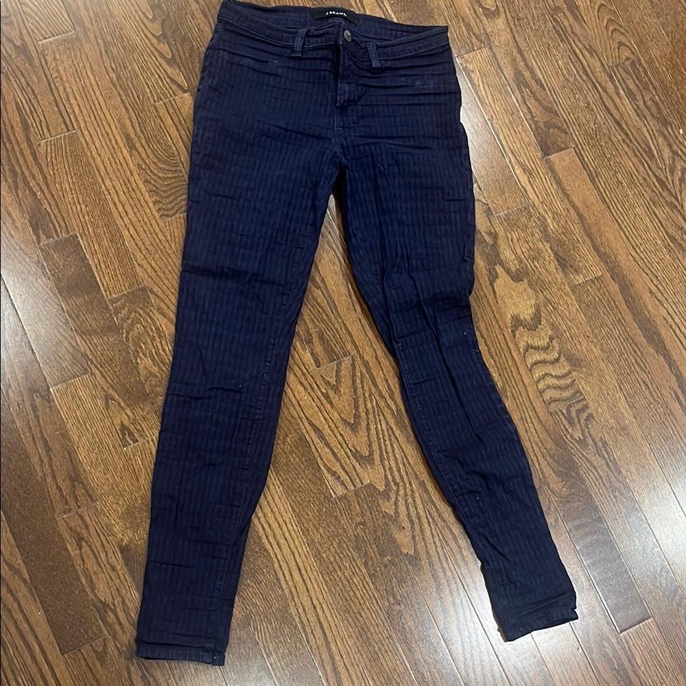 J Brand Dark Blue Skinny Jeans patterned